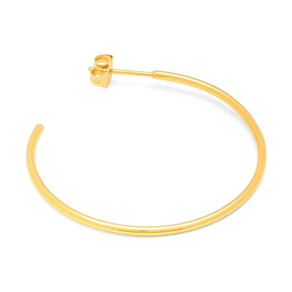 LULU Copenhagen Non Hoops Large par skinande Hoops Guldpläterad