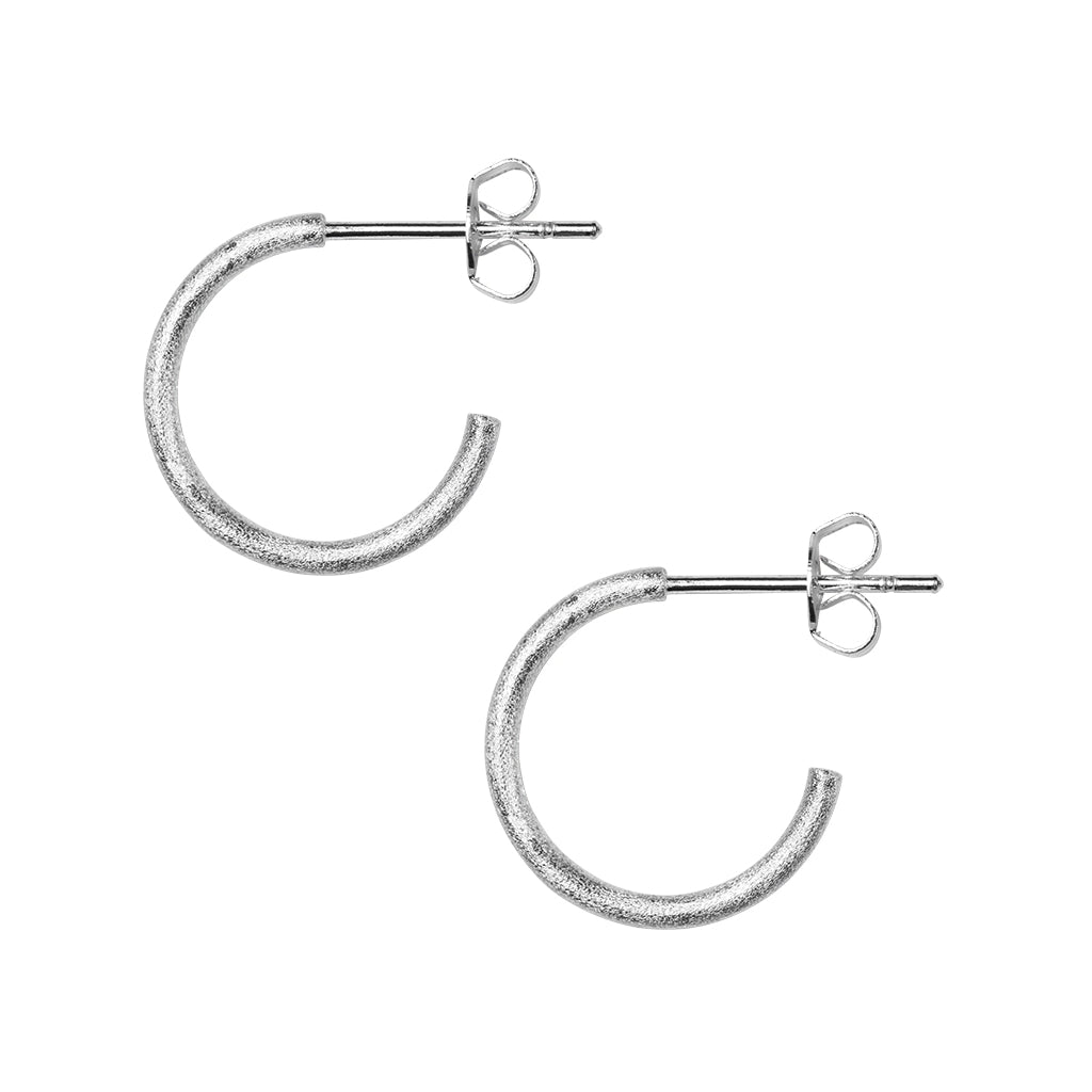 LULU Copenhagen Non Hoops Small par Hoops Silver Plated