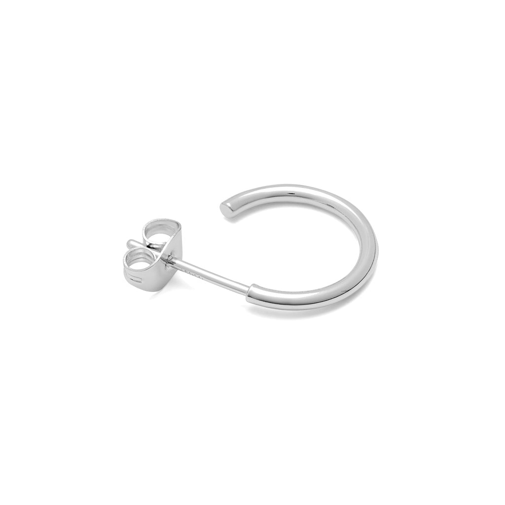 LULU Copenhagen Non Hoops Small par skinande Hoops Silver Plated