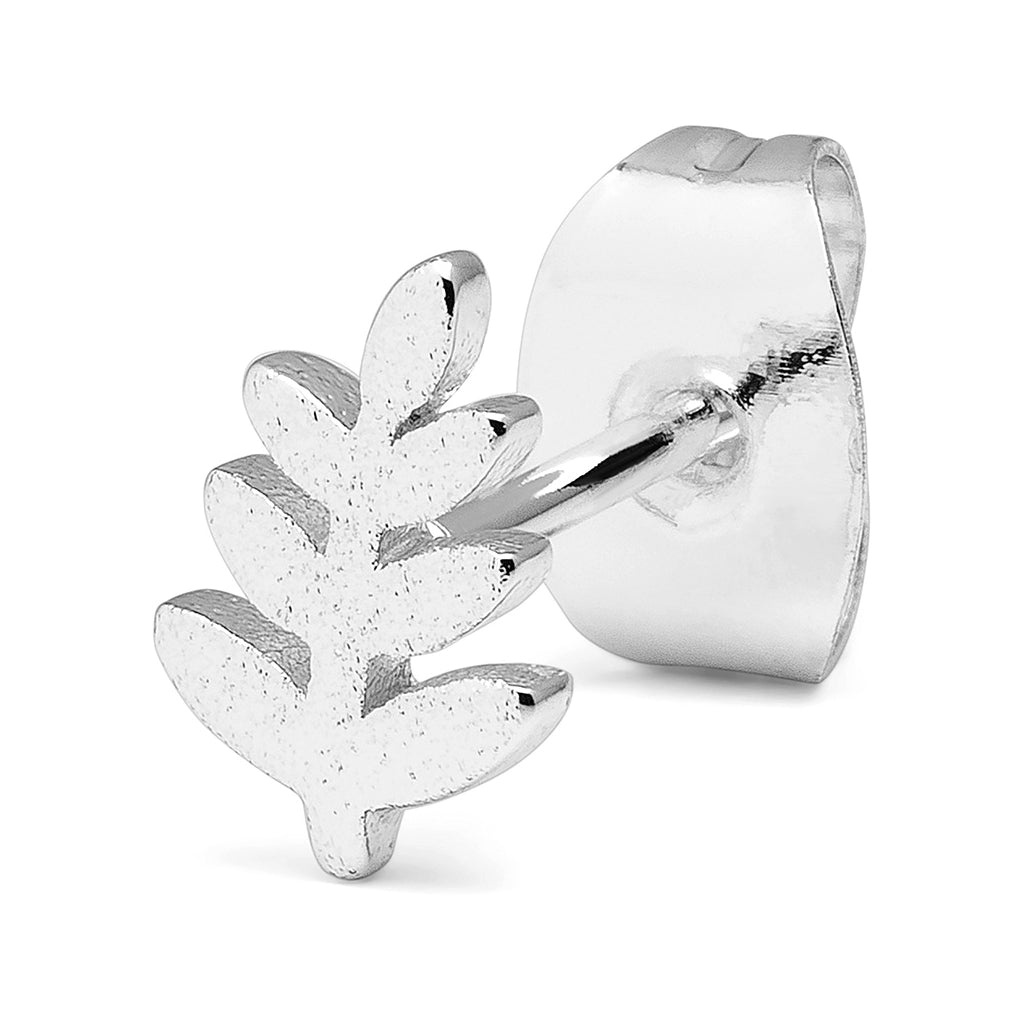 LULU Copenhagen Olive Branch 1 st Ear stud, 1 pcs Silver Plated