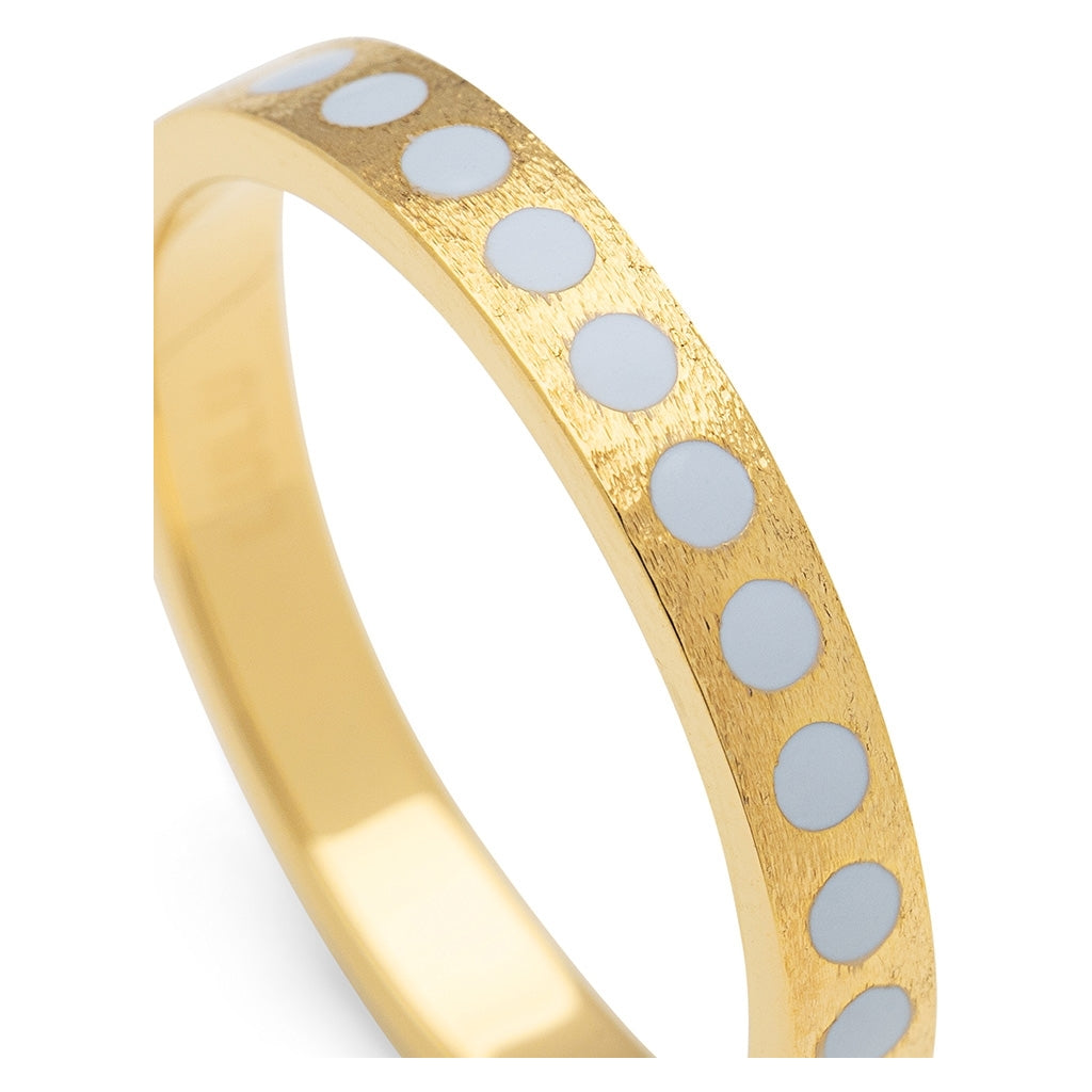 LULU Copenhagen Pattern Ring guldpläterad Rings Skyride Blue