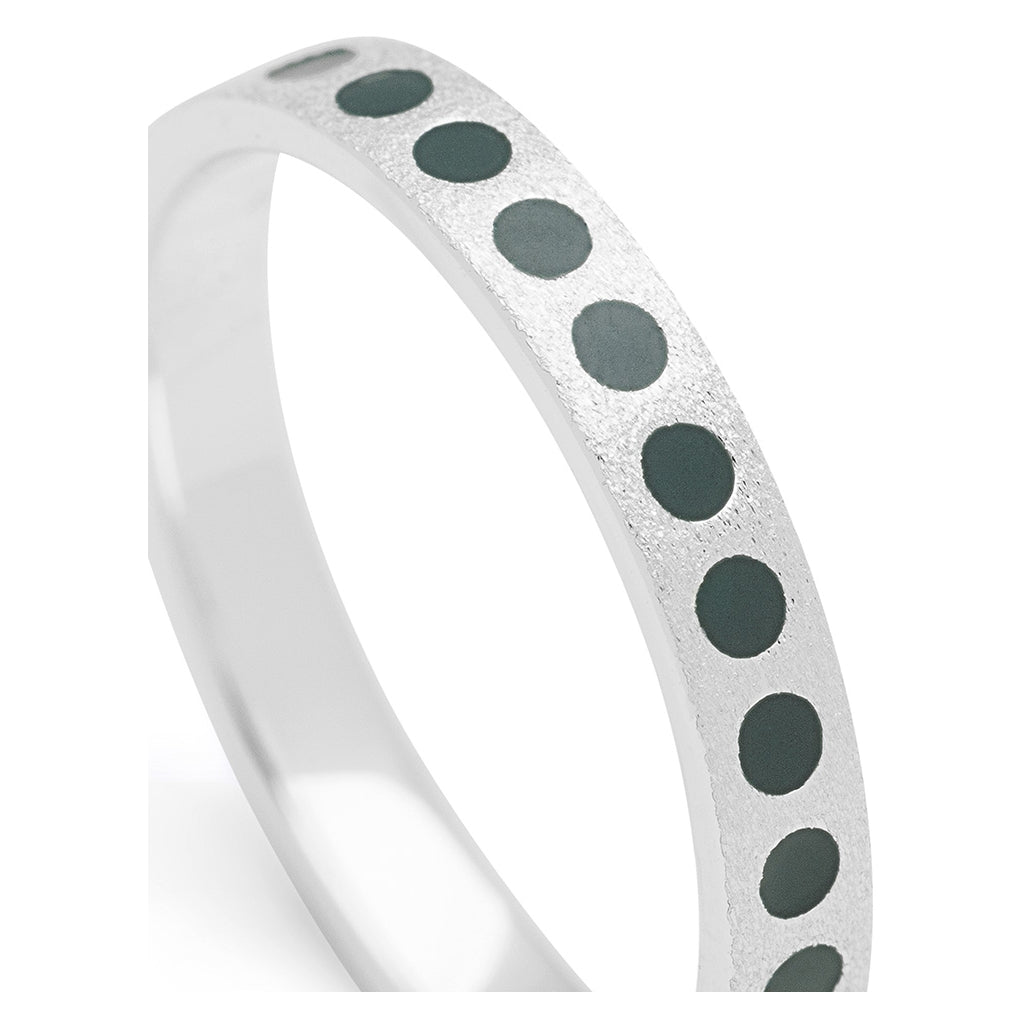 LULU Copenhagen Pattern Ring silver Rings North Sea Green
