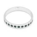 Pattern Ring silver - North Sea Green