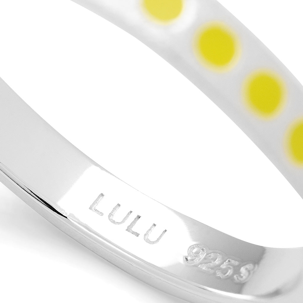 LULU Copenhagen Pattern Ring silver Rings Wild Lime