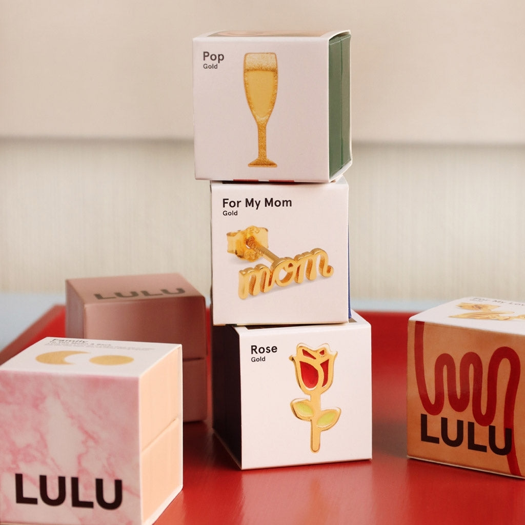 LULU Copenhagen Pop örhänge 1 st Ear stud, 1 pcs Guldpläterad