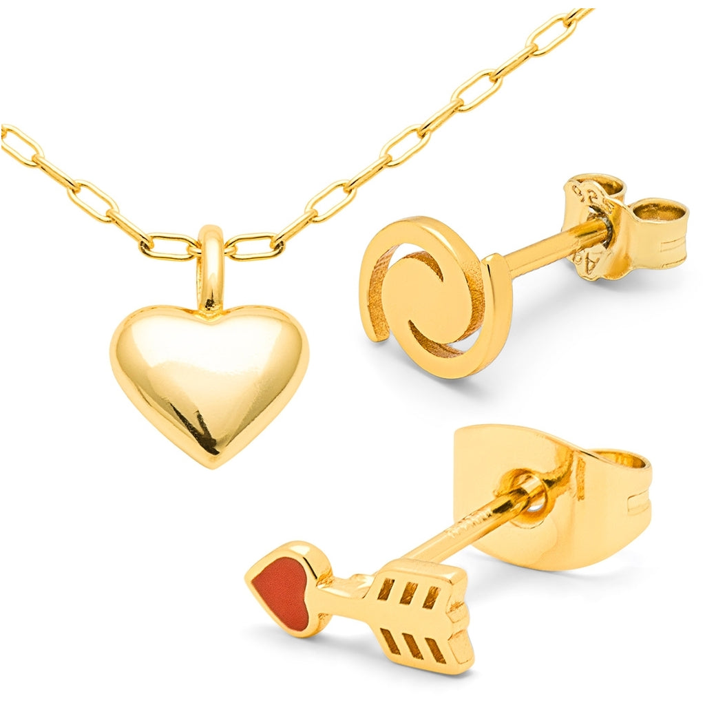 LULU Copenhagen Presentset, Endless Love, gold plated Gift Collection Guldpläterad