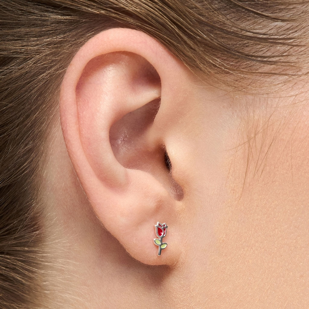 LULU Copenhagen Rose örhänge 1 st Ear stud, 1 pcs Silver Plated