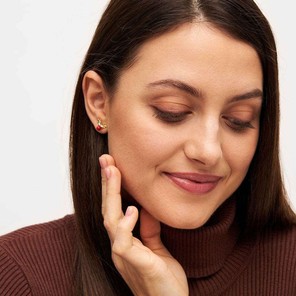 LULU Copenhagen Rudolph örhänge 1 st Ear stud, 1 pcs Guldpläterad