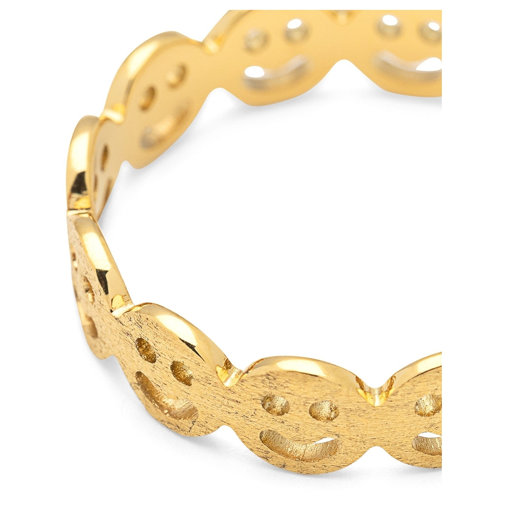 LULU Copenhagen Smile Ring Rings Guldpläterad