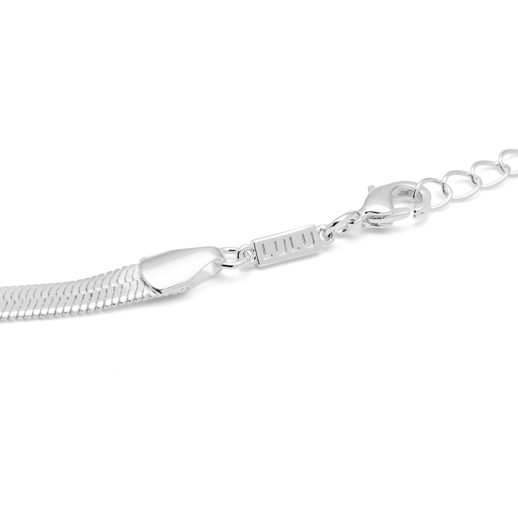 LULU Copenhagen Snake Halsband silverpläterad Necklaces Silver Plated