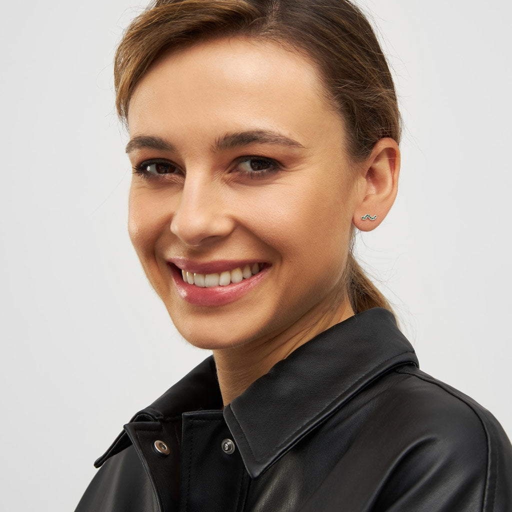 LULU Copenhagen Snaky örhänge 1 st Ear stud, 1 pcs Grön