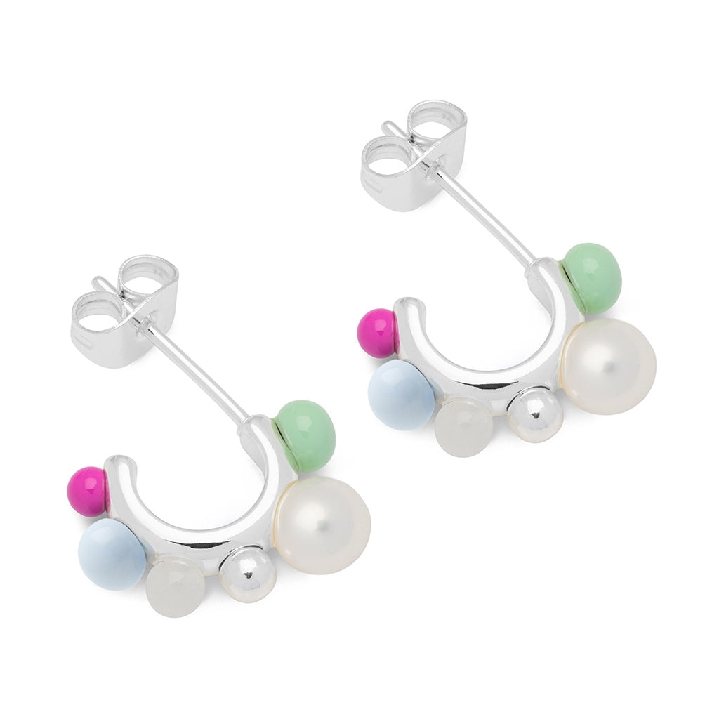 LULU Copenhagen-Space Hoops Pair silver plated-{StyleType ...