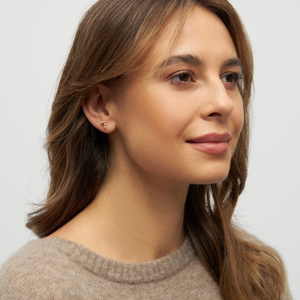 LULU Copenhagen Sugar Cane örhänge 1 st Ear stud, 1 pcs Guldpläterad