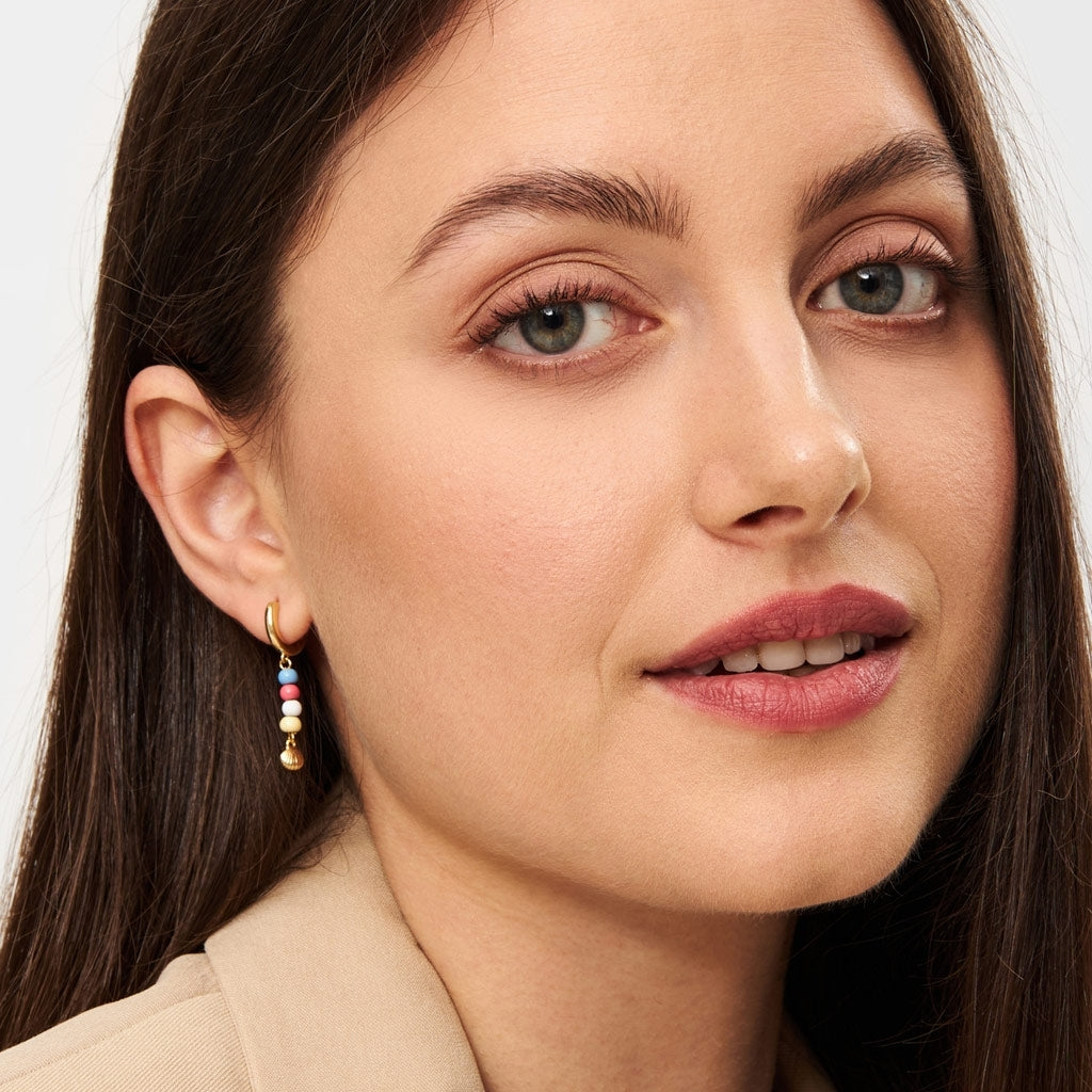 LULU Copenhagen Summer Shell örhänge 1 st Ear stud, 1 pcs Guldpläterad