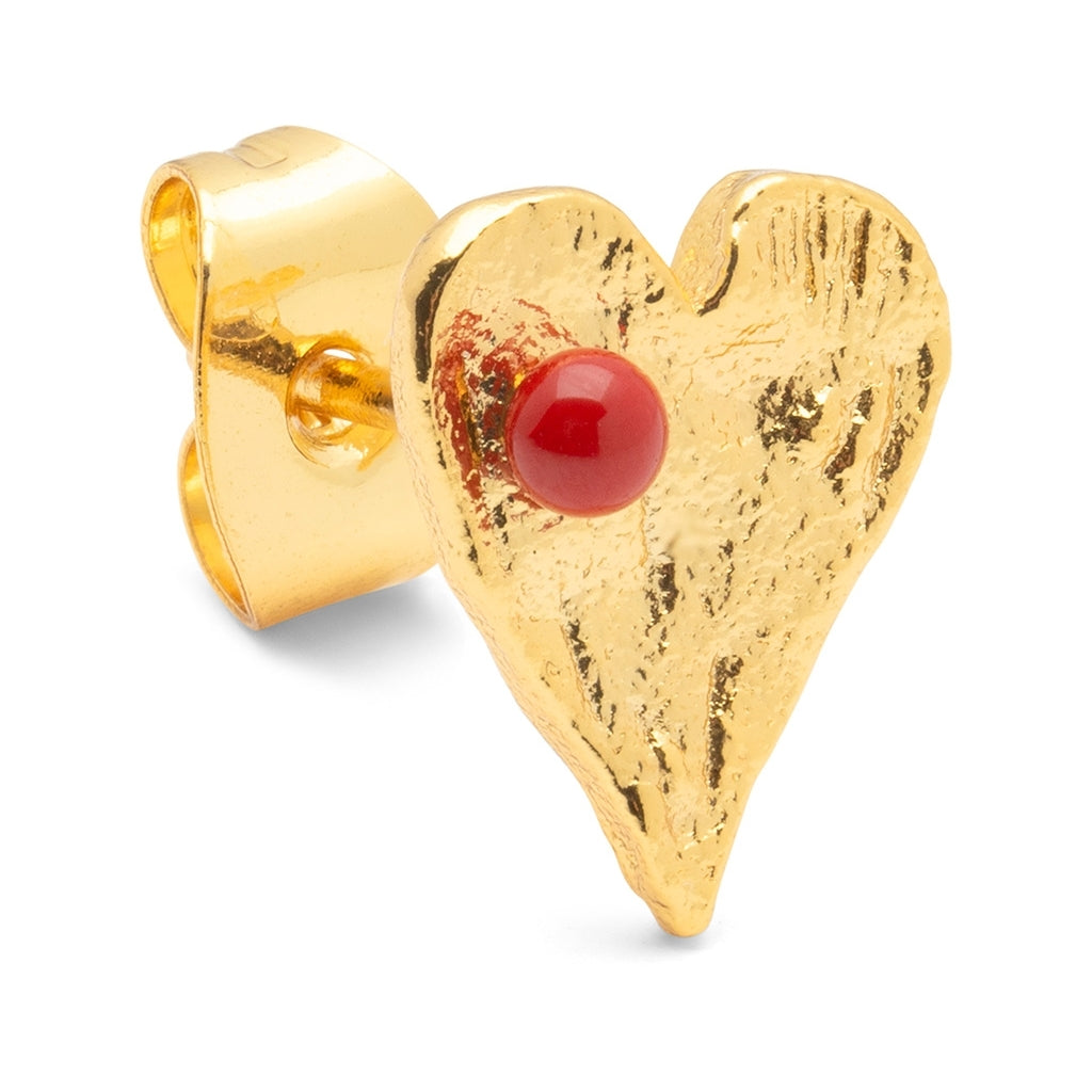 LULU Copenhagen Sweet Heart örhänge 1 st Ear stud, 1 pcs Passion Red