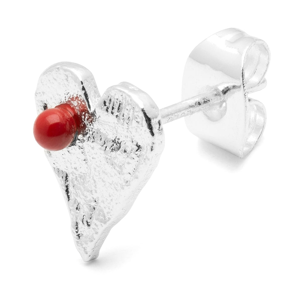 LULU Copenhagen Sweet Heart örhänge 1 st Ear stud, 1 pcs Passion Red