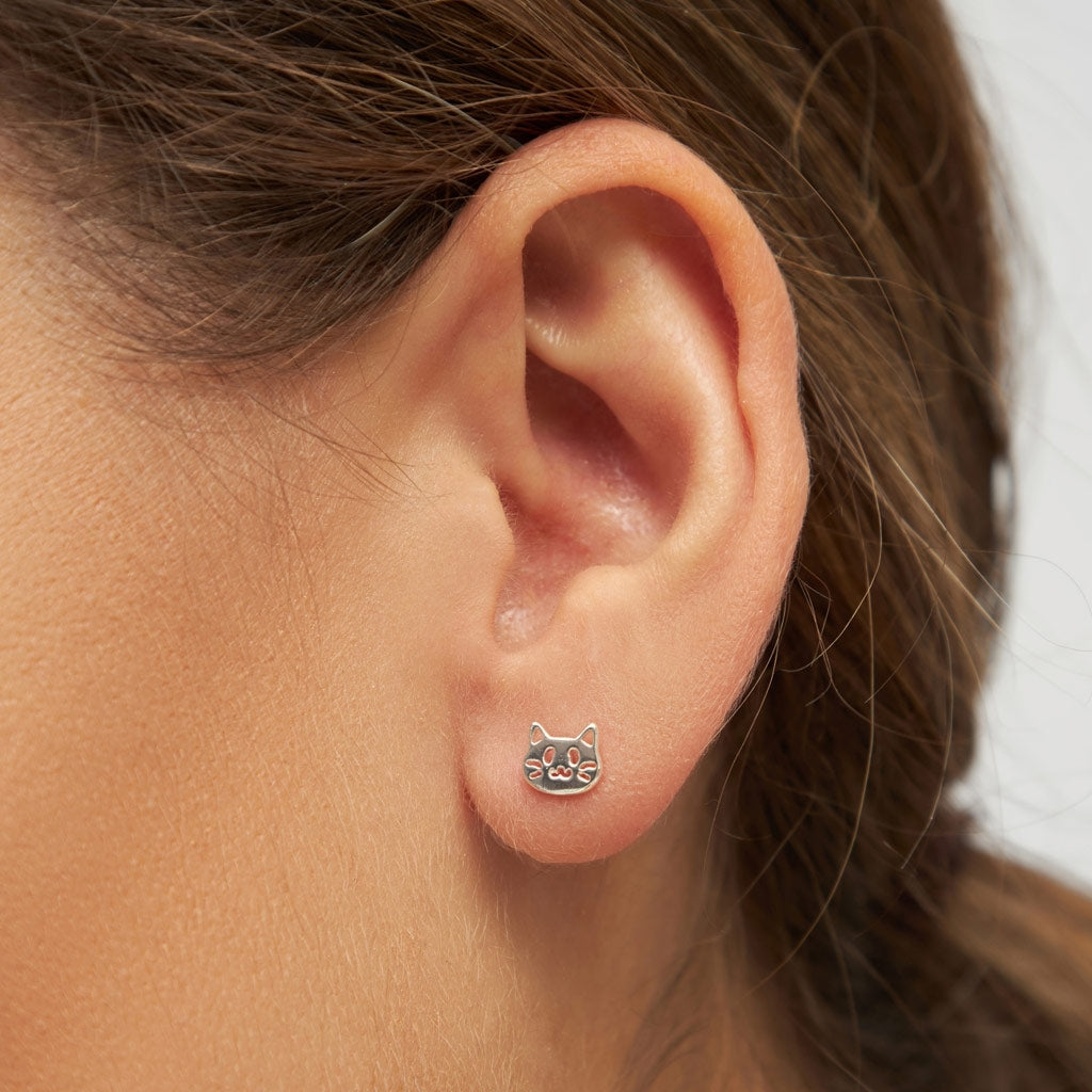 LULU Copenhagen The Cat örhänge 1 st Ear stud, 1 pcs Silver Plated