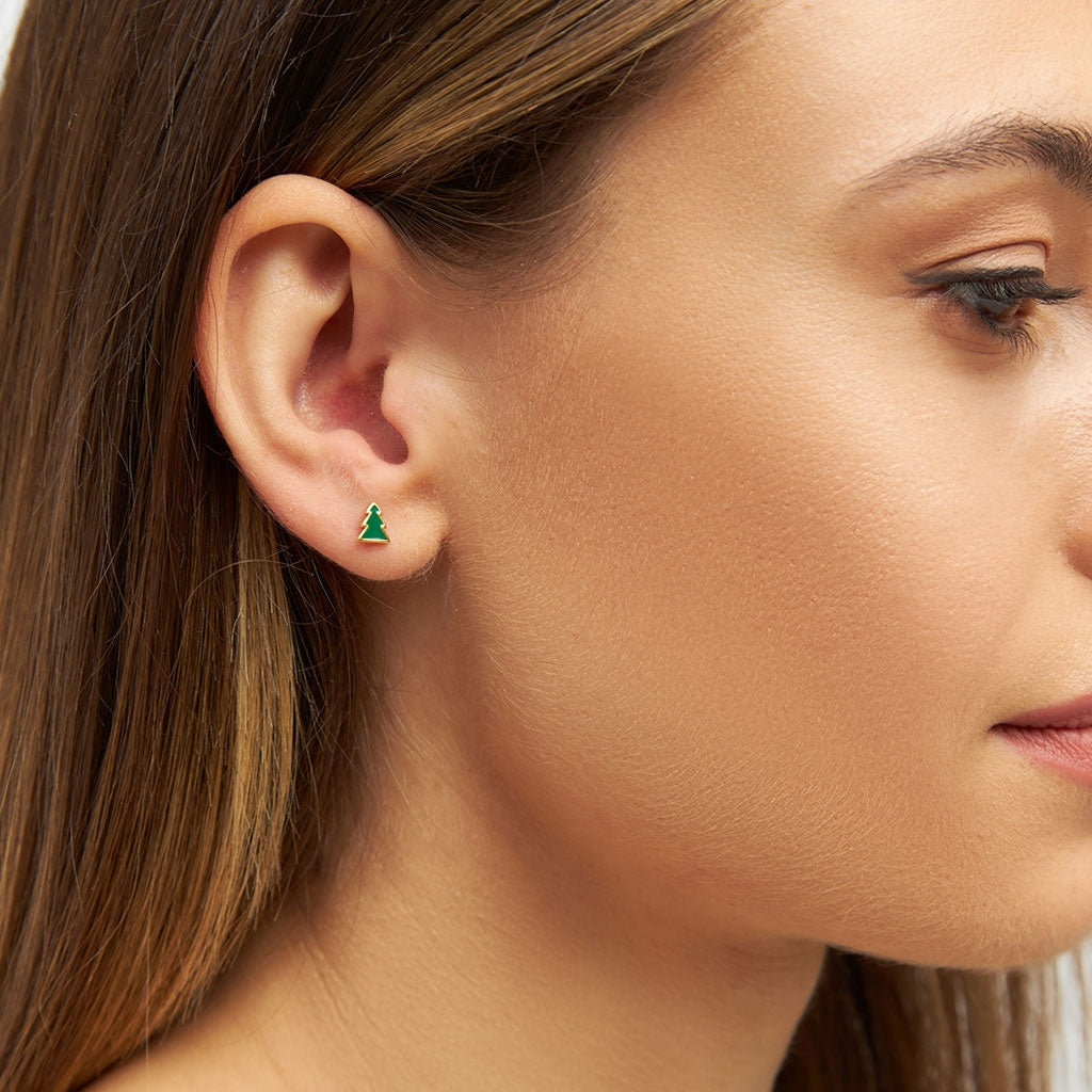 LULU Copenhagen The Green Tree örhänge 1 st Ear stud, 1 pcs Grön