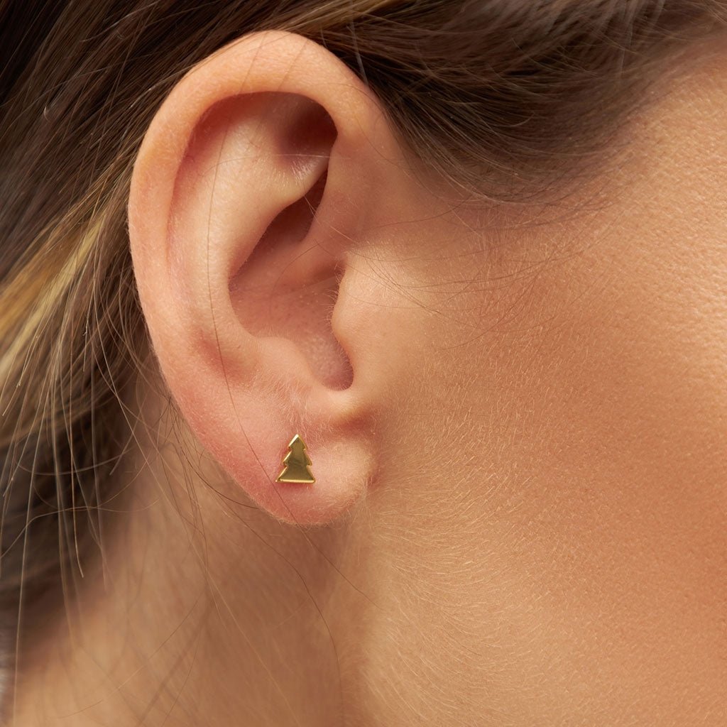 LULU Copenhagen The Tree örhänge 1 st Ear stud, 1 pcs Guldpläterad