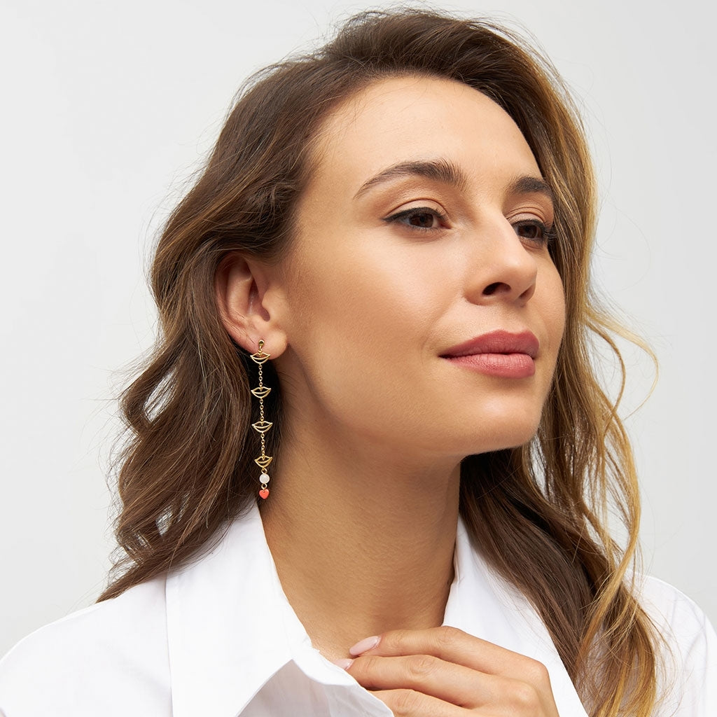 LULU Copenhagen Topping Long 4 Secrets örhänge 1 st Ear stud, 1 pcs Guldpläterad