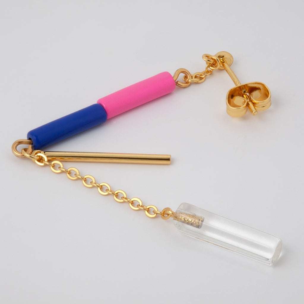 LULU Copenhagen Topping Long Crystal örhänge 1 st Ear stud, 1 pcs Guldpläterad