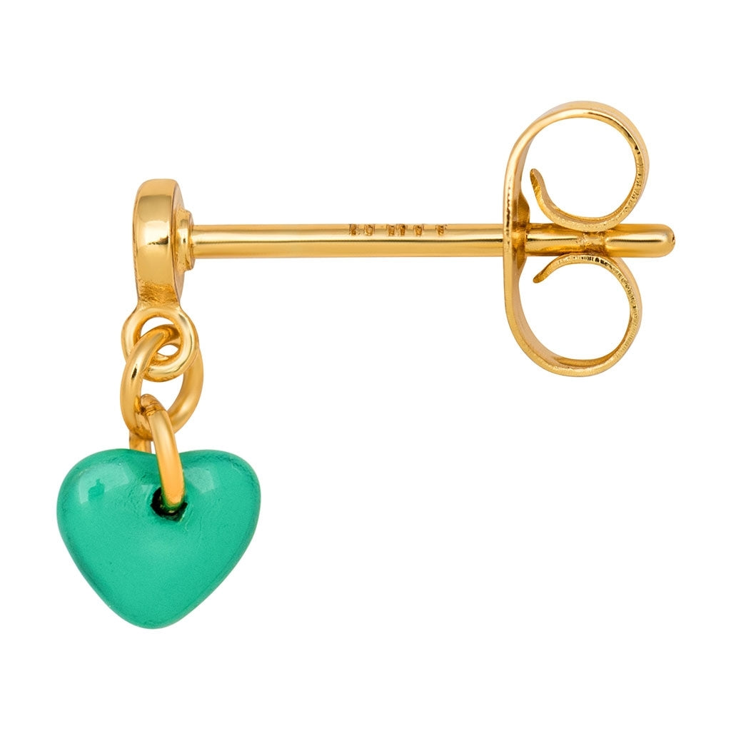 LULU Copenhagen Love U Dangling örhänge 1 st Ear stud, 1 pcs Ljusgrön