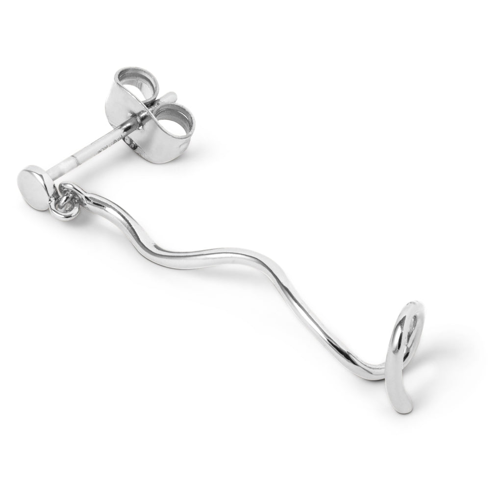 LULU Copenhagen Topping Short Swirl örhänge 1 st Ear stud, 1 pcs Silver Plated