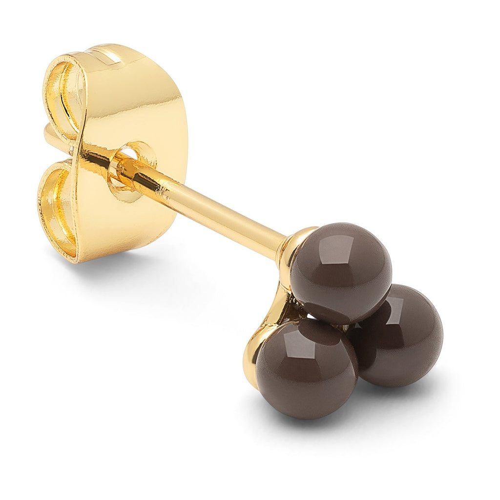LULU Copenhagen Trio örhänge 1 st Ear stud, 1 pcs Cocoa Powder