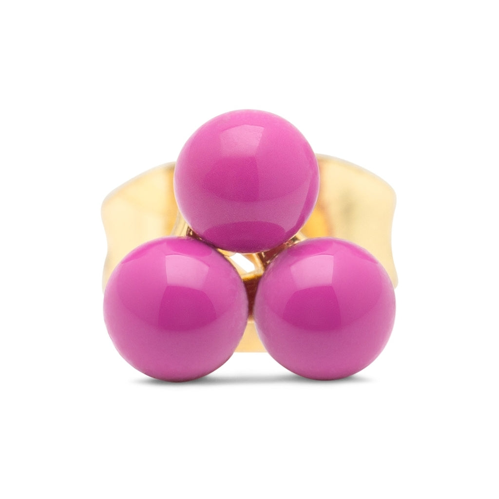 LULU Copenhagen Trio örhänge 1 st Ear stud, 1 pcs Electric Fuchsia Pink