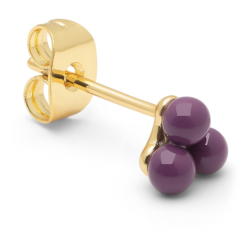 LULU Copenhagen Trio örhänge 1 st Ear stud, 1 pcs Purple Harvest