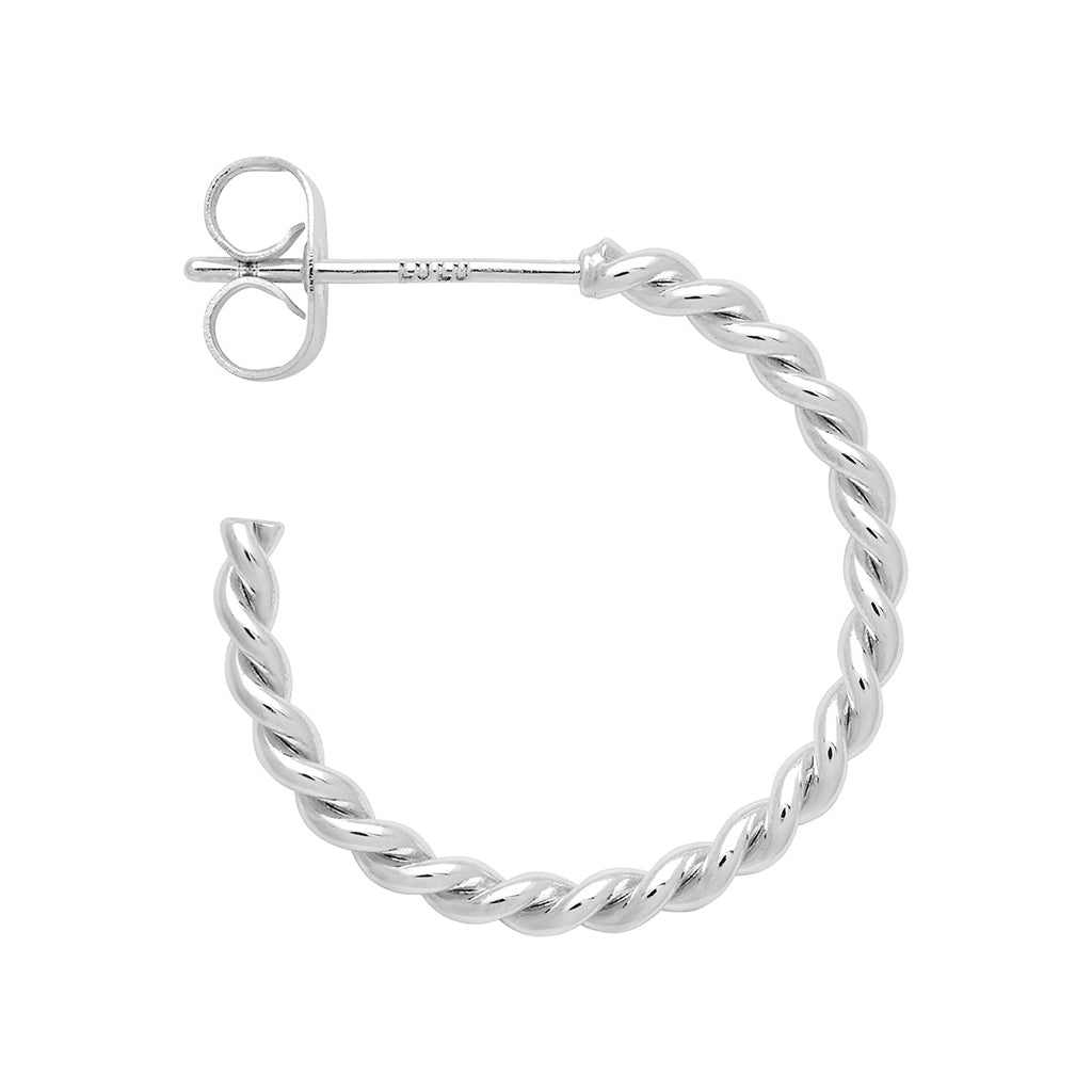 LULU Copenhagen Twisted Hoops par - försilvrad Hoops Silver Plated