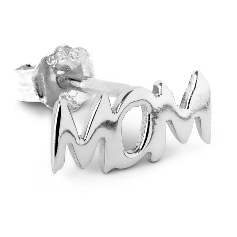 LULU Copenhagen Word - Mom 1 st Ear stud, 1 pcs Silver