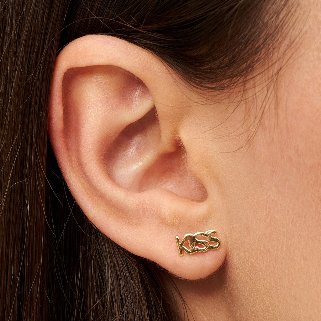 LULU Copenhagen Word Kiss örhänge 1 st Ear stud, 1 pcs Guldpläterad