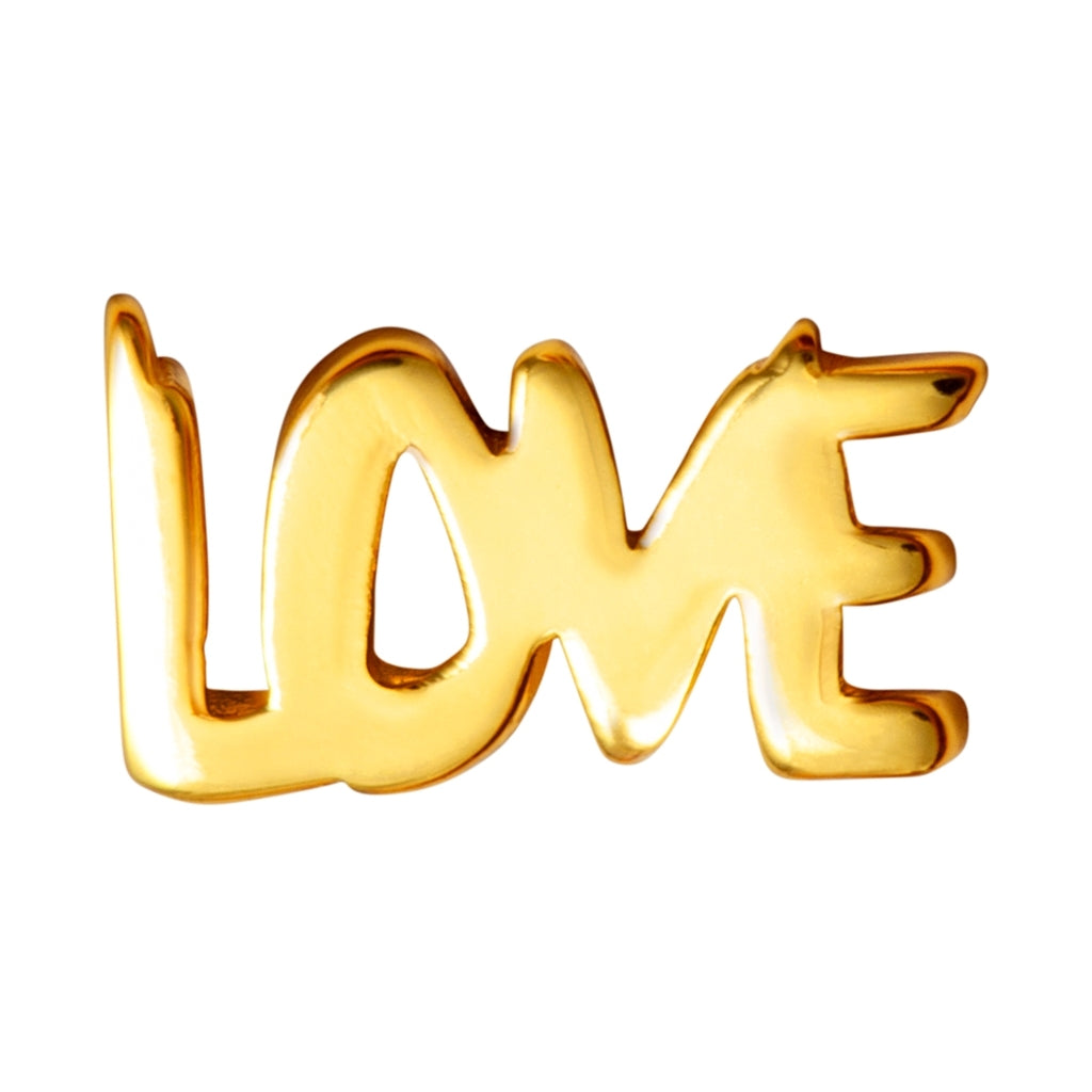 LULU Copenhagen Word Love örhänge 1 st Ear stud, 1 pcs Guldpläterad