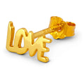 Word Love örhänge 1 st - Guldpläterad