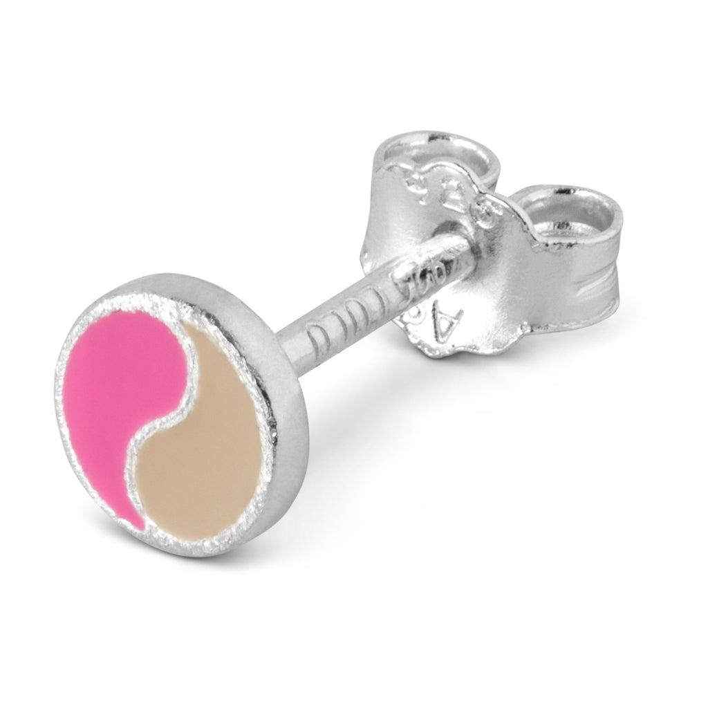 LULU Copenhagen Yin Yang örhänge 1 st Ear stud, 1 pcs Pink/Buttercream