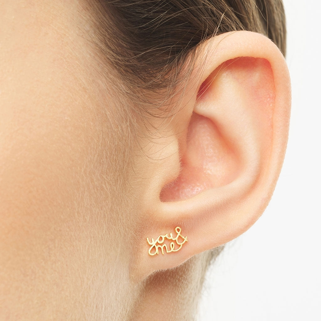 LULU Copenhagen You&Me 1 st Ear stud, 1 pcs Guldpläterad
