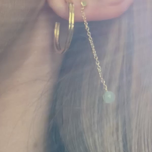 LULU Copenhagen Natural Stone Chain örhänge 1 st Ear stud, 1 pcs - Video preview