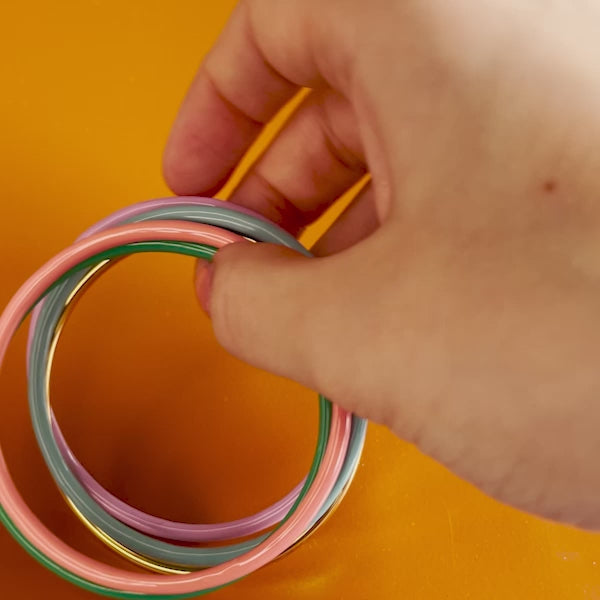 LULU Copenhagen Color Bangle Bracelets Grön