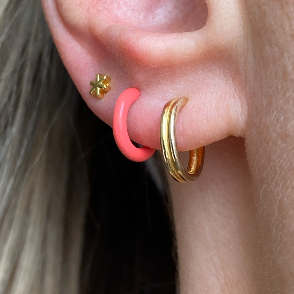 LULU Copenhagen Color Hoop 1 st Hoops Koralldjur