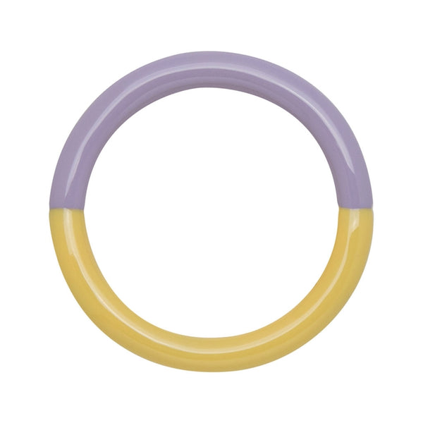LULU Copenhagen Double Color Ring Rings Bright Yellow - Lavender