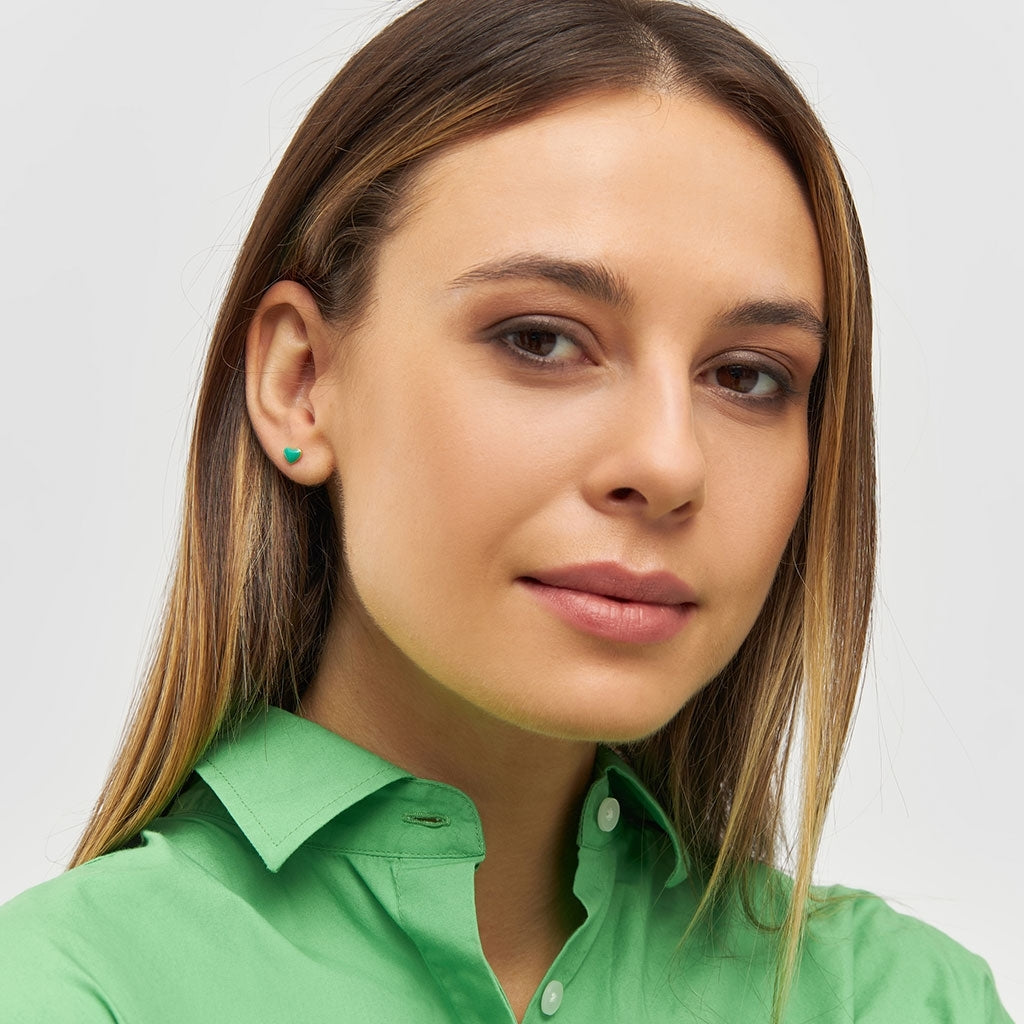 LULU Copenhagen Love U örhänge 1 st Ear stud, 1 pcs Ljusgrön