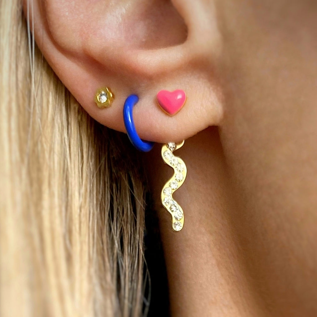LULU Copenhagen Love U örhänge 1 st Ear stud, 1 pcs Pink