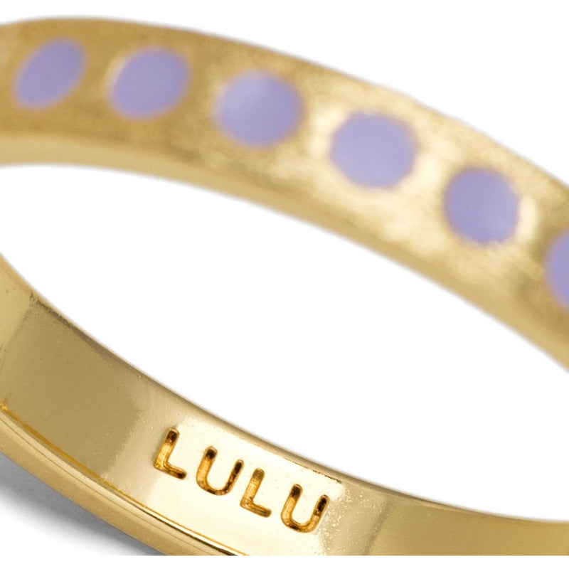 LULU Copenhagen Pattern Ring guldpläterad Rings Lila
