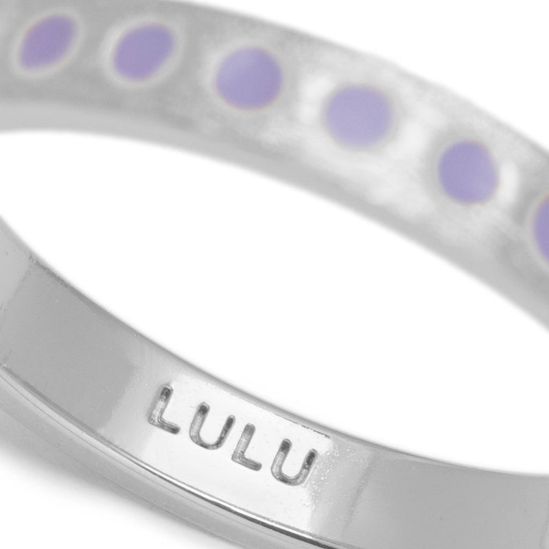 LULU Copenhagen Pattern Ring silver Rings Lila