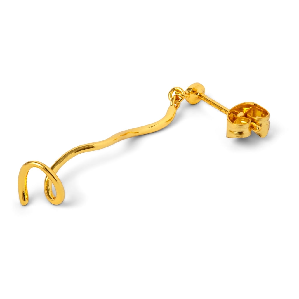 LULU Copenhagen Topping Short Swirl örhänge 1 st Ear stud, 1 pcs Guldpläterad